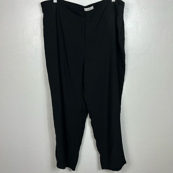 Chico’s Black Viscose Blend Tapered Leg Ankle Pants Size XL - Picture 2 of 10